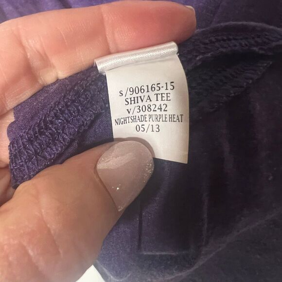 Athleta Shiva Tee Tunic Nightshade Purple Heat Sz S - Picture 11 of 11
